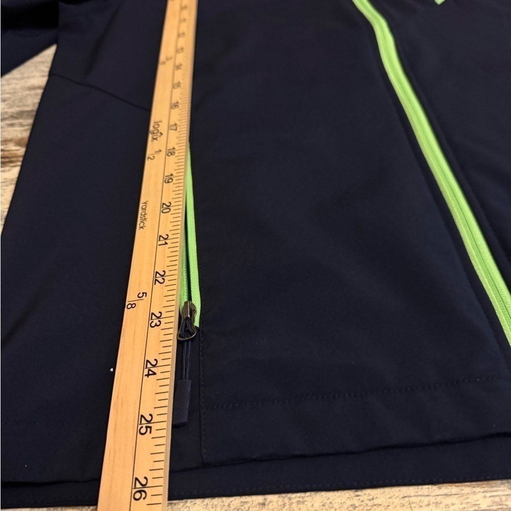 Izod Men's Full Zip Jacket Medium Neon Green - Picture 5 of 5